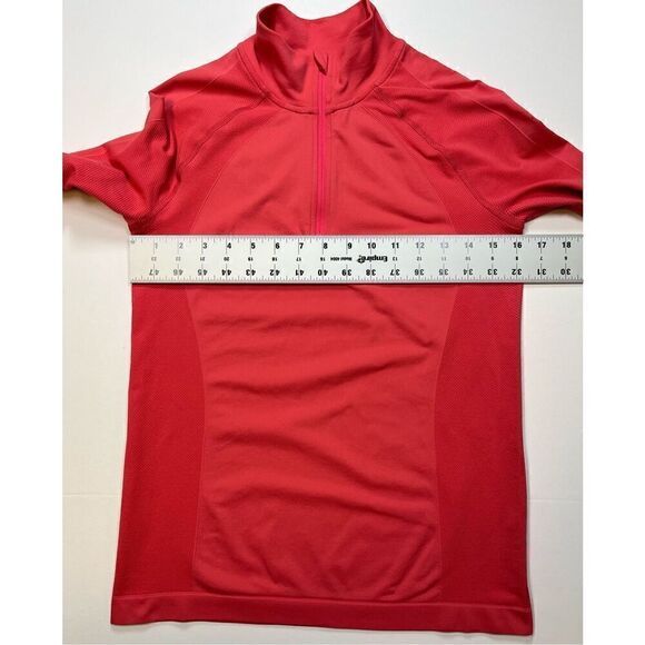 Sweaty Betty Athlete Seamless Half Zip Long Sleeve Top Glow Pink Size US 8, UK M - Picture 7 of 12
